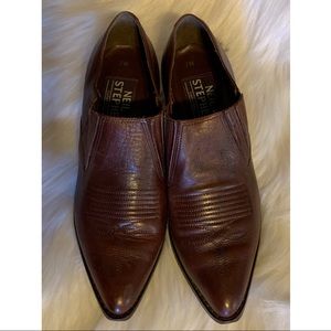 NEIL STEPHEN Brown Ankle Western Booties
